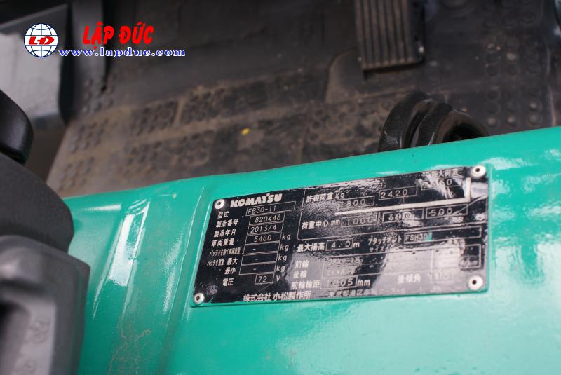Xe nâng điện ngồi lái KOMATSU 3.0 tấn FB30-11 # 820446