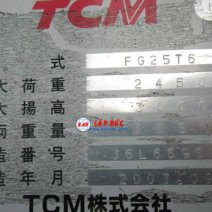 xe nâng xăng - ga 2.5 tấn TCM FG25T6