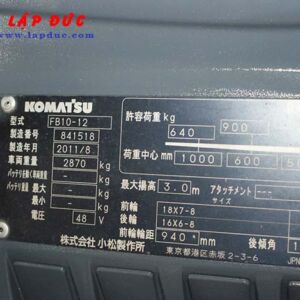 Xe nâng điện đứng lái 1 tấn KOMATSU FB10-12-841518