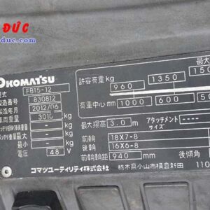 Xe nâng điện KOMATSU 1.5 tấn ngồi lái FB15-12 giá rẻ