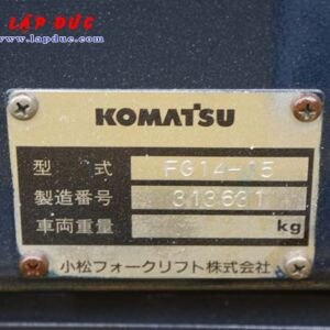 Xe nâng KOMATSU máy xăng 1.4 tấn FG14-15 # 313631 giá rẻ