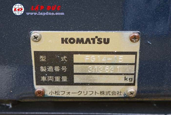Xe nâng KOMATSU máy xăng 1.4 tấn FG14-15 # 313631 giá rẻ