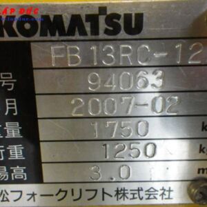 Xe nâng điện đứng lái 1.3 tấn KOMATSU FB13RC-12