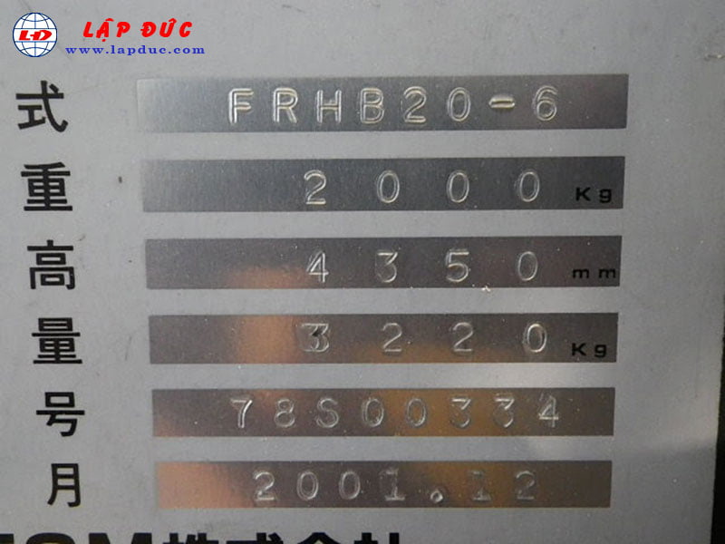 Xe nâng điện TCM 2 tấn đứng lái FRHB20-6