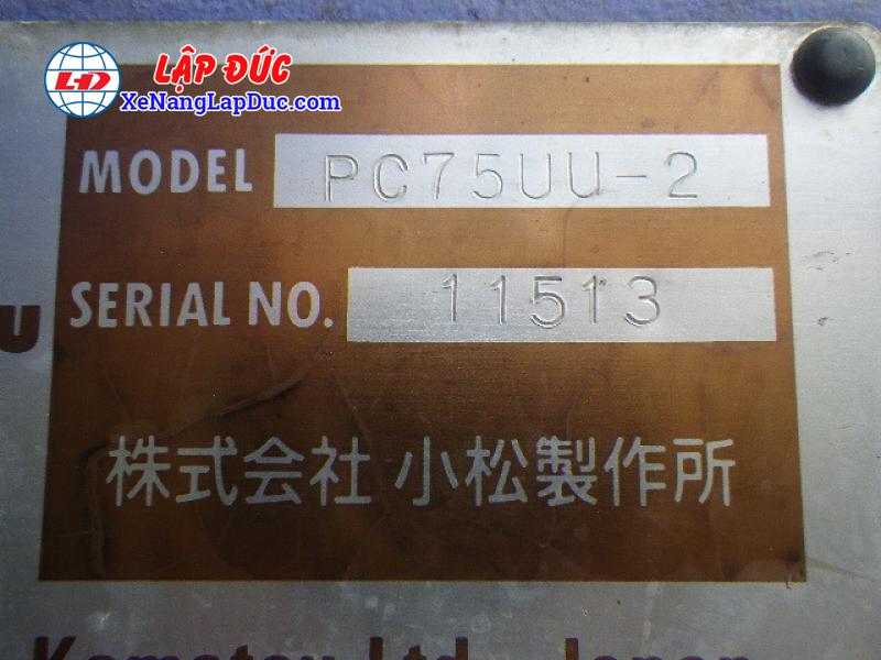 Xe cuốc KOMATSU PC75UU-2 # 11513