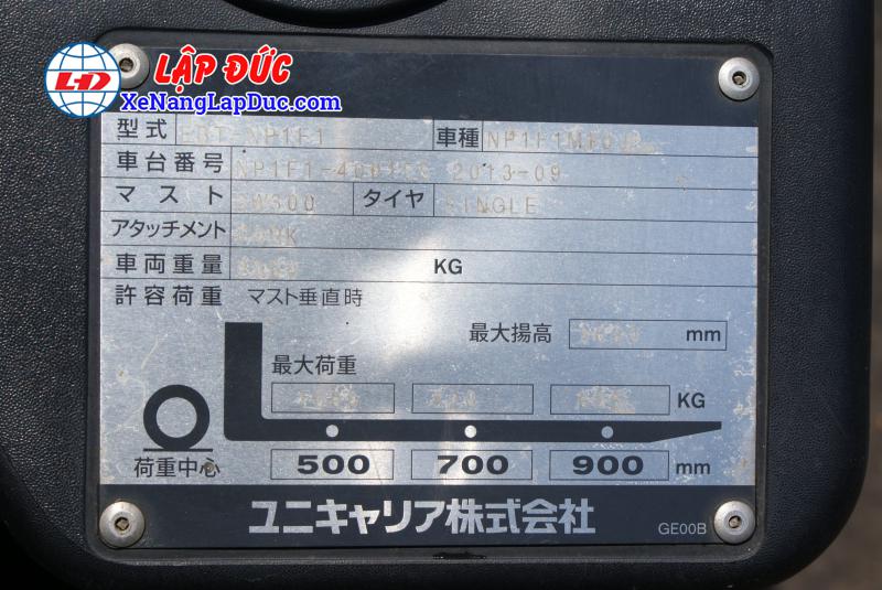 Xe nâng NISSAN máy xăng 1 tấn NP1F1 # 400155 giá rẻ