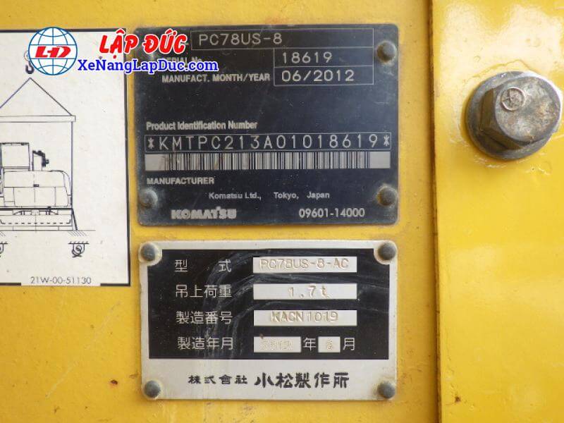 KOMATSU PC78US-18619-6