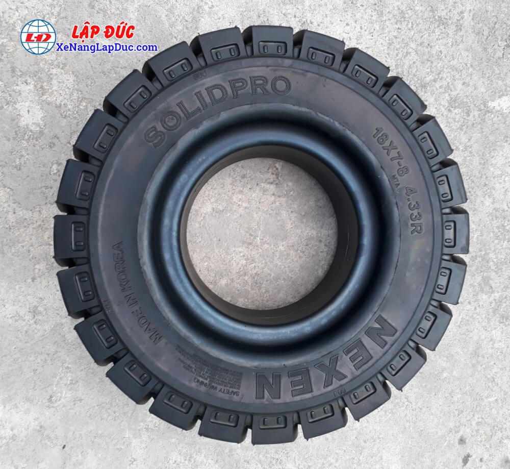 Lốp đặc 18x7-8 Nexen SOLIDPRO Hàn Quốc Lốp đặc 18x7-8 Nexen SOLIDPRO Hàn Quốc