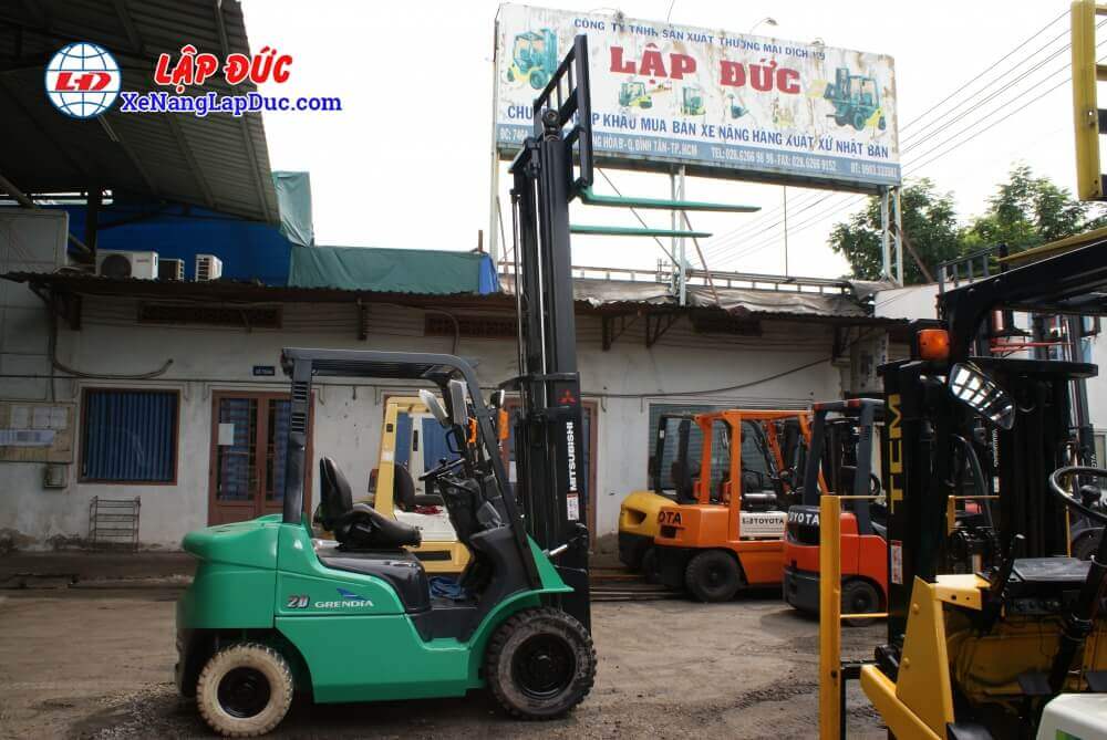 Xe nâng MITSUBISHI FD20T-F18C 2 tấn Xe nâng Mitsubishi 2 tấn hàng bãi được công ty Lập Đức nhập khẩu từ Nhật bản
