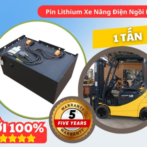 Pin lithium Xe nâng điện 1 tấn ngồi lái