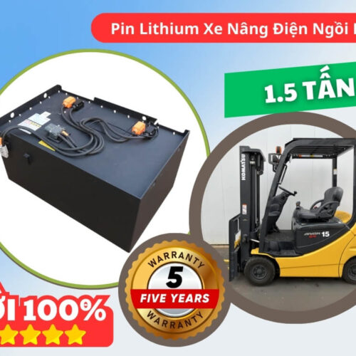 Pin lithium Xe nâng điện 1.5 tấn ngồi lái