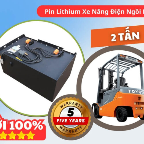 Pin lithium Xe nâng điện 2 tấn ngồi lái