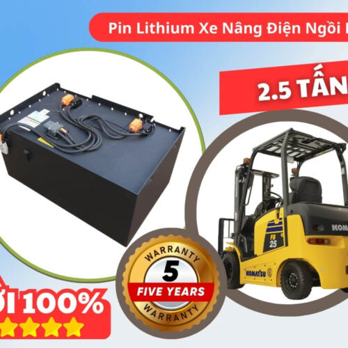 Pin lithium Xe nâng điện 2.5 tấn ngồi lái