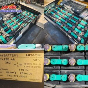 Bình ắc quy 48V/280Ah trên Xe nâng điện 3 bánh ngồi lái 1.3 tấn Komatsu FB13ML-12 #826962
