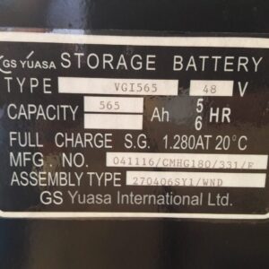 GS YUASA VGI565 Name Plate