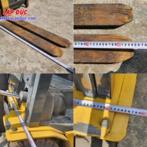 Càng nâng của xe có chiều dài 85cm, chiều rộng của xe là 116cm