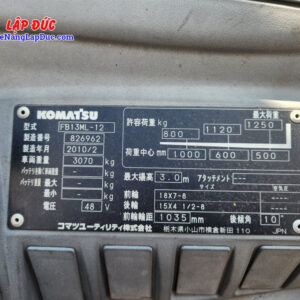 Xe nâng điện 3 bánh ngồi lái 1.3 tấn Komatsu FB13ML 12 #826962 7