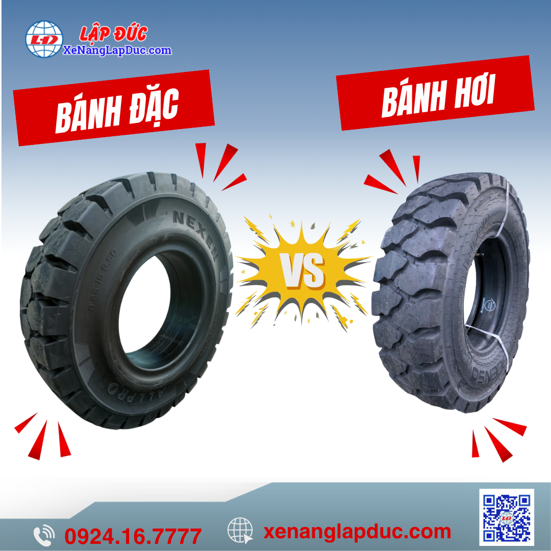 Bánh đặc hay Bánh hơi xe nâng